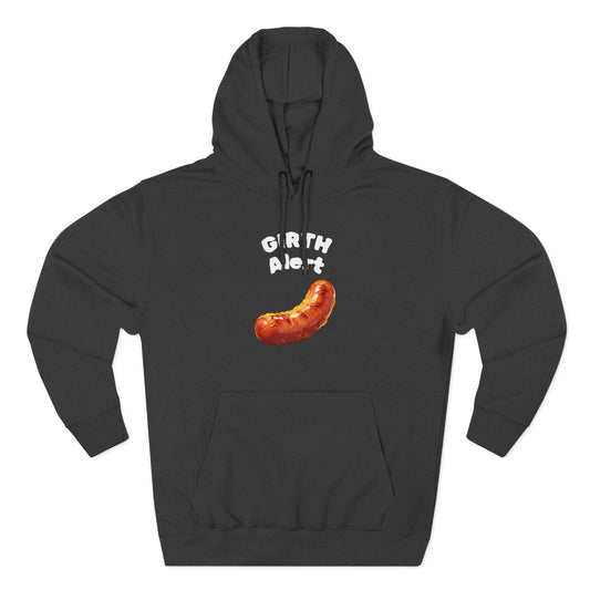 Funny Graphic Hoodie — 'Girth Alert' Casual Fleece Pullover