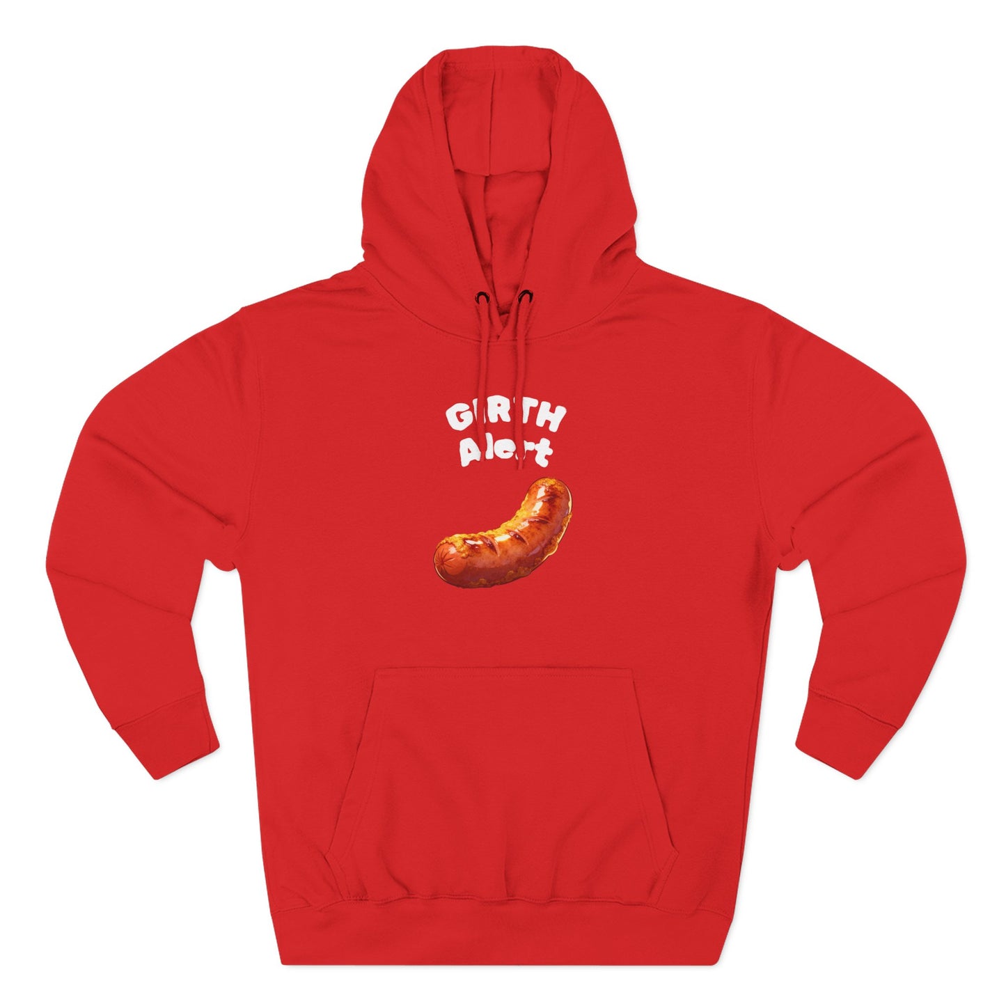 Funny Graphic Hoodie — 'Girth Alert' Casual Fleece Pullover