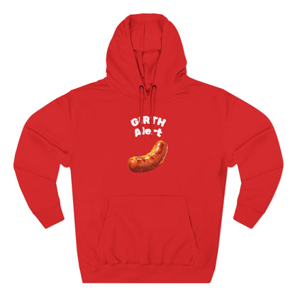 Funny Graphic Hoodie — 'Girth Alert' Casual Fleece Pullover