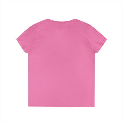 Ladies' V-Neck T-Shirt — "Shake for Answers" Magic 8-Ball Graphic Tee