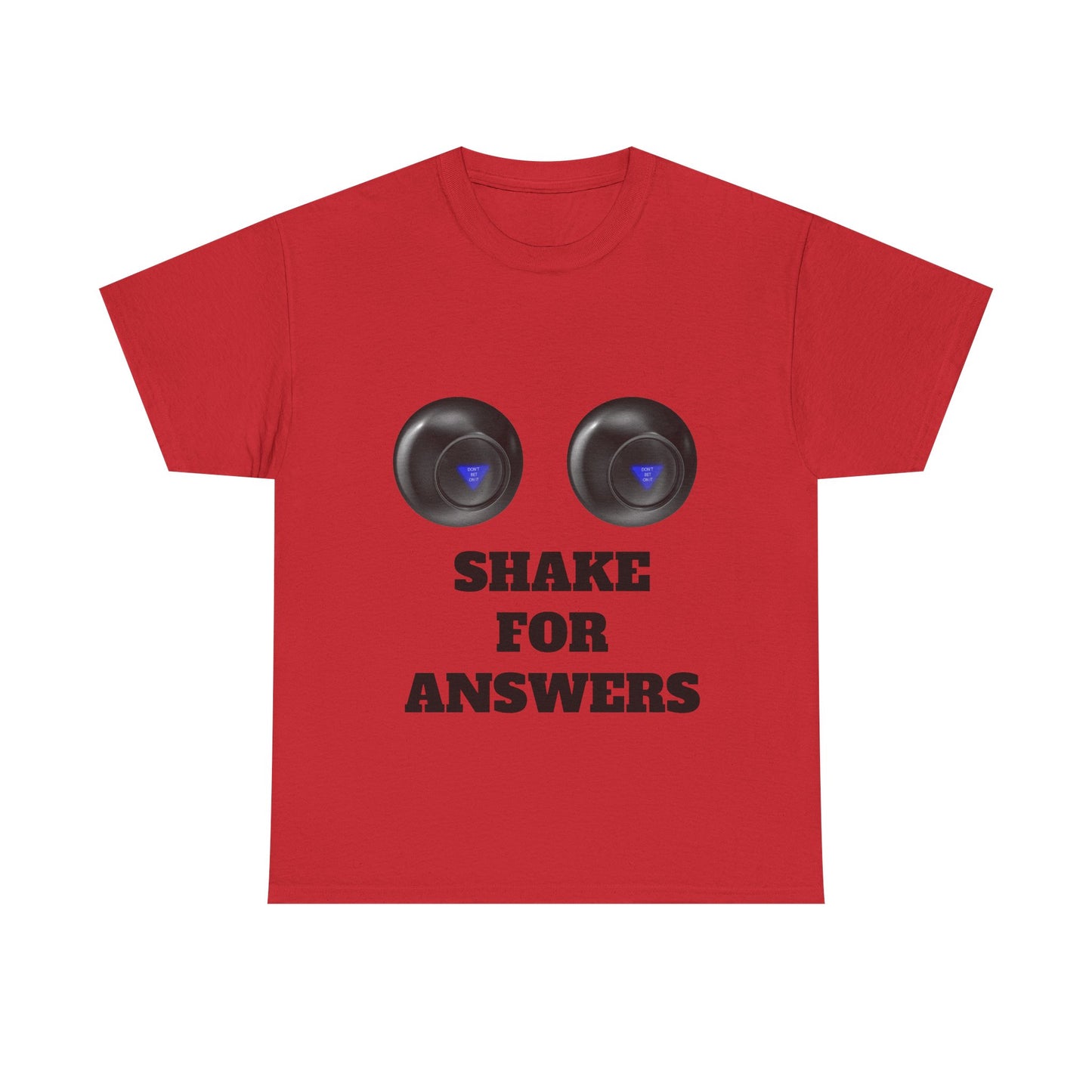 T-Shirt — "Shake for Answers" Magic 8-Ball Style Tee