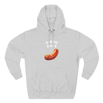 Funny Graphic Hoodie — 'Girth Alert' Casual Fleece Pullover