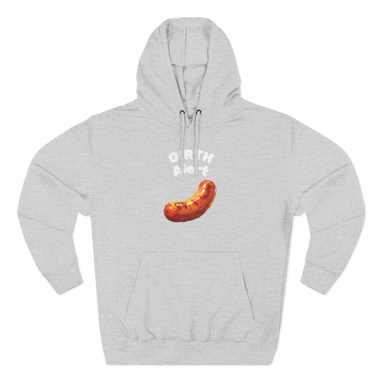 Funny Graphic Hoodie — 'Girth Alert' Casual Fleece Pullover