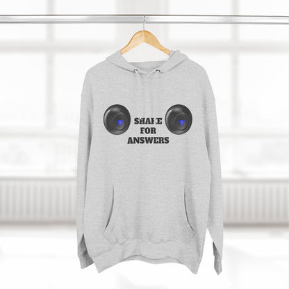 Hoodie — “Shake For Answers” Magic 8-Ball Graphic Fleece Hoodie