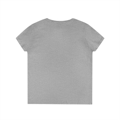 Ladies' V-Neck T-Shirt — "Shake for Answers" Magic 8-Ball Graphic Tee