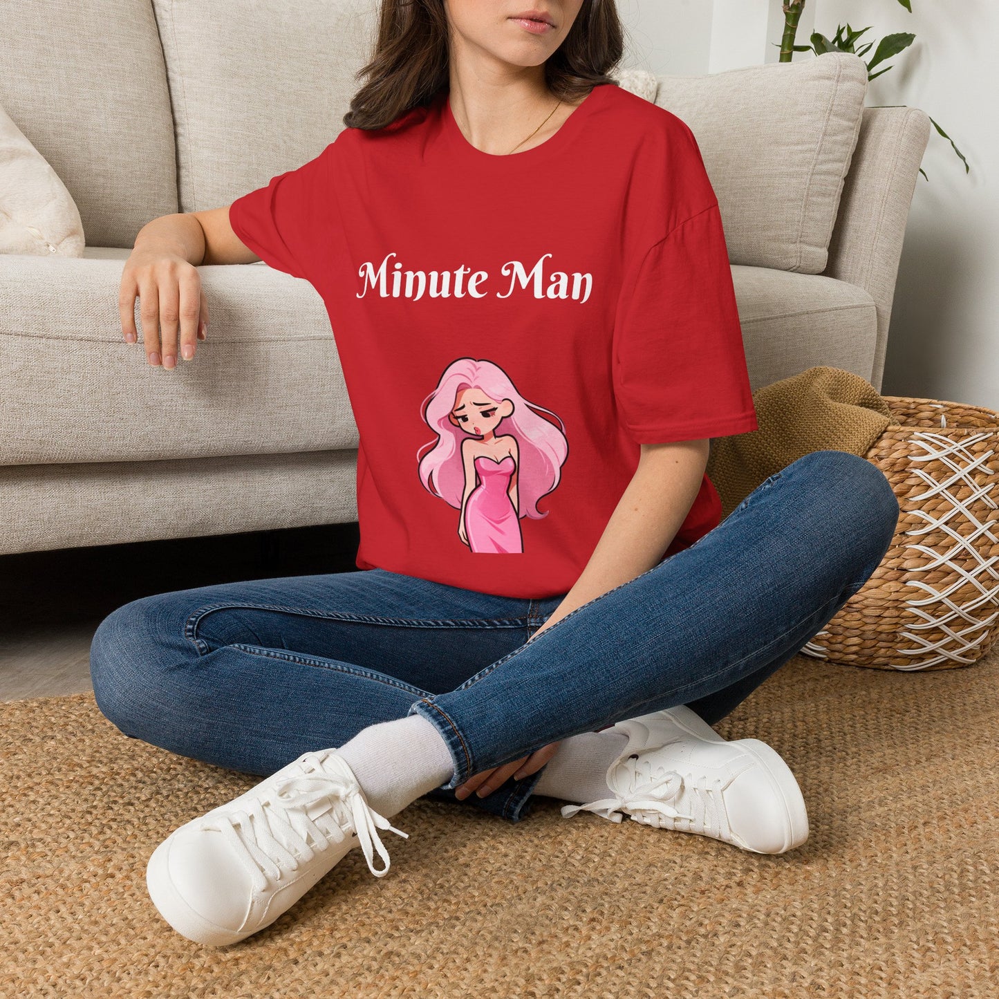 Minute Man T-Shirt — Pink Doll Graphic Tee