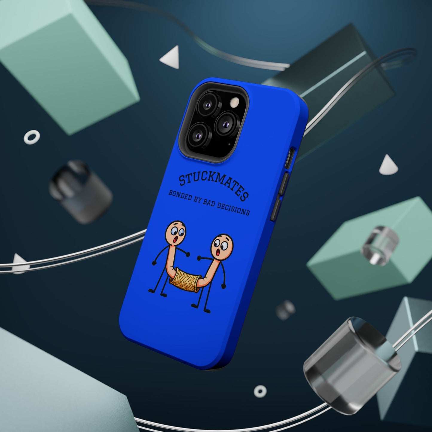 Stuckmates Magnetic Impact-Resistant Phone Case — "Bonded by Bad Decisions"