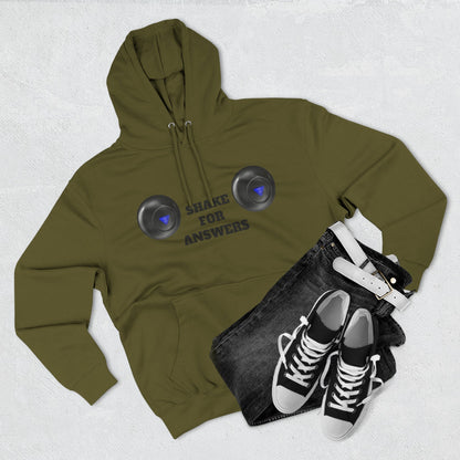 Hoodie — “Shake For Answers” Magic 8-Ball Graphic Fleece Hoodie