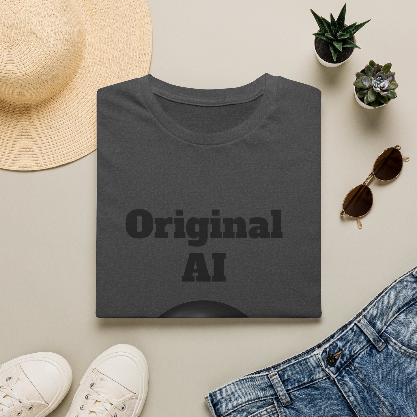 Original AI Graphic T-Shirt — Retro Tech Logo Tee