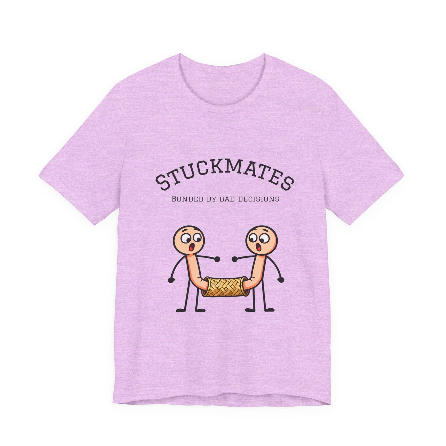 Stuckmates T‑Shirt — "Bonded by Bad Decisions" Funny Couple Tee