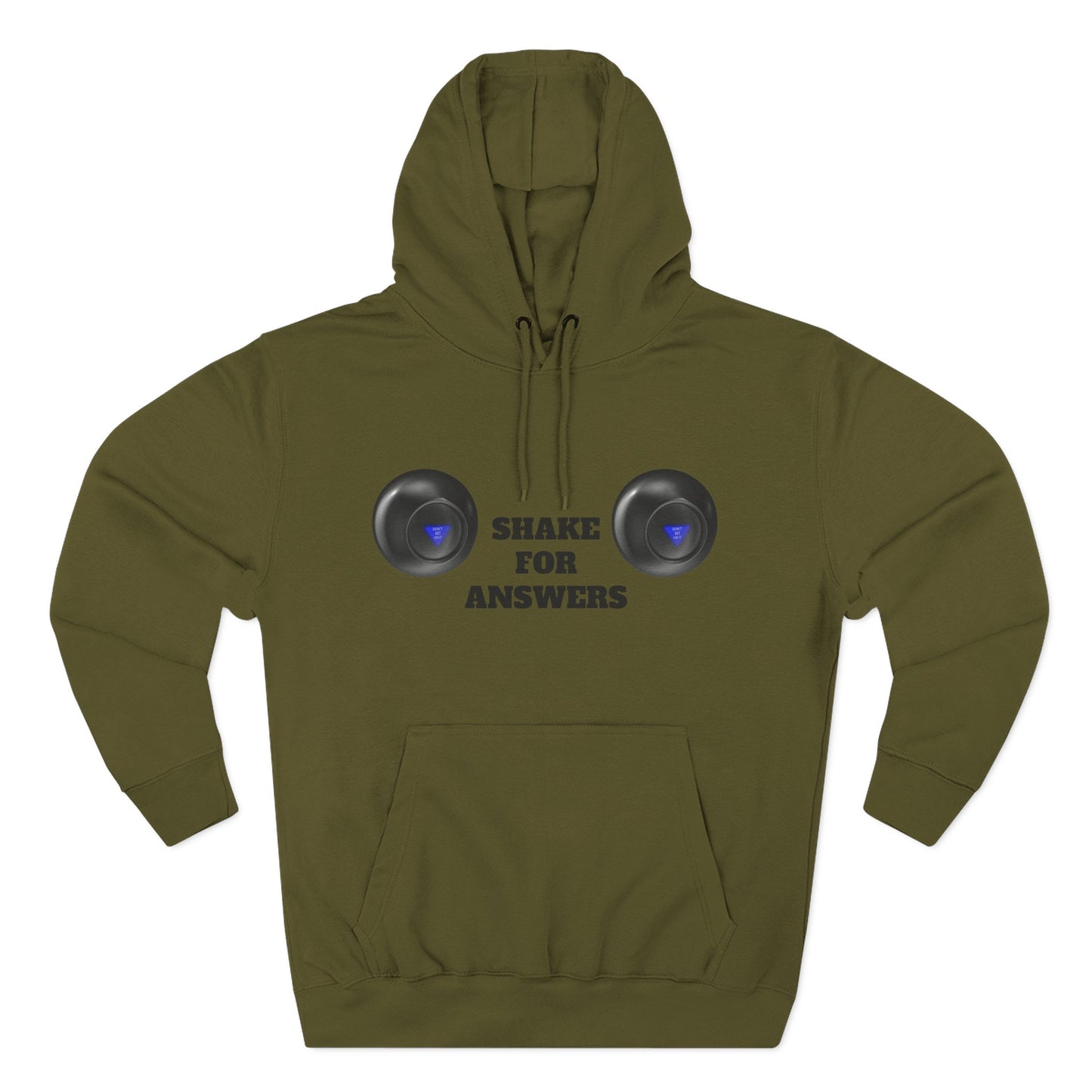 Hoodie — “Shake For Answers” Magic 8-Ball Graphic Fleece Hoodie