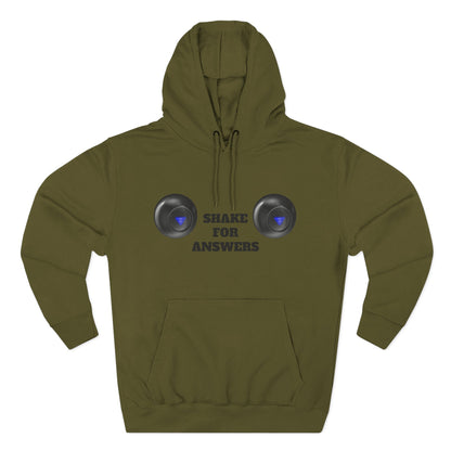 Hoodie — “Shake For Answers” Magic 8-Ball Graphic Fleece Hoodie