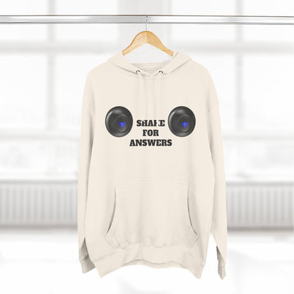 Hoodie — “Shake For Answers” Magic 8-Ball Graphic Fleece Hoodie