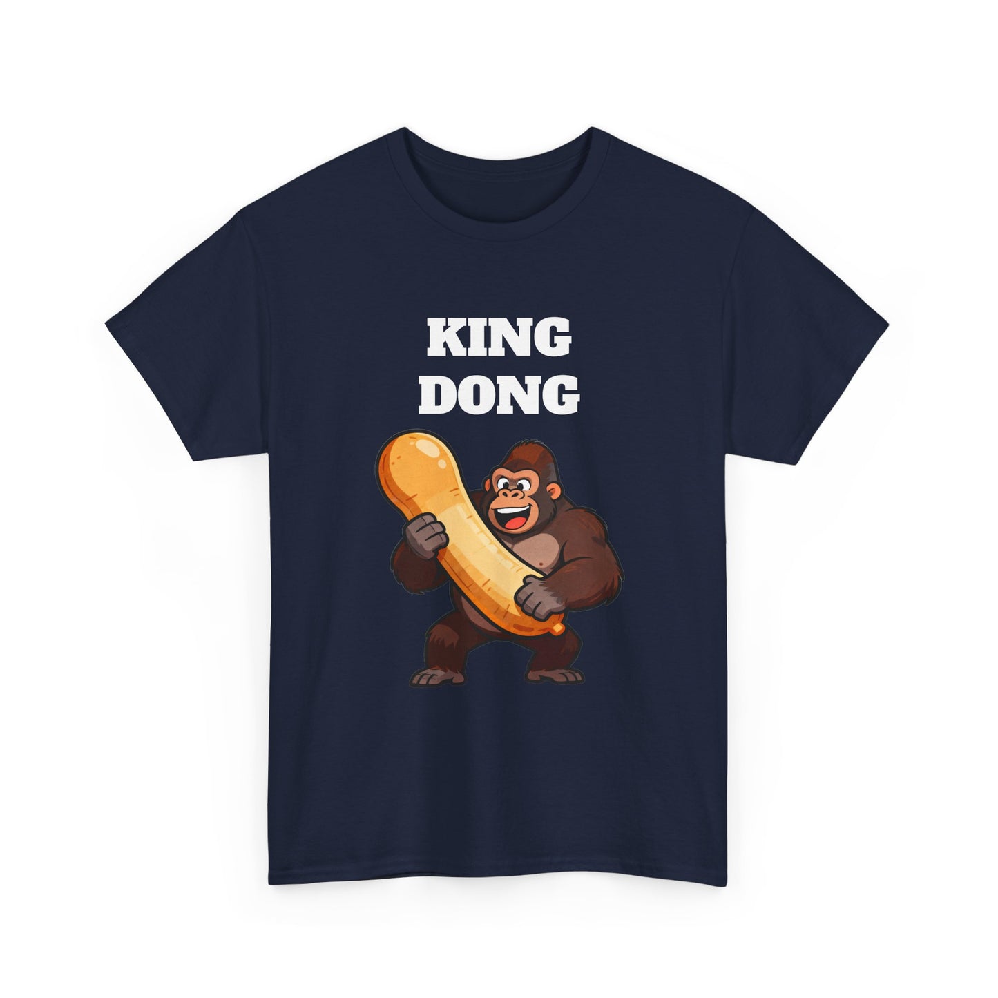 King Dong Gorilla T-Shirt — Funny Prank Tee with Cartoon Ape Holding Banana