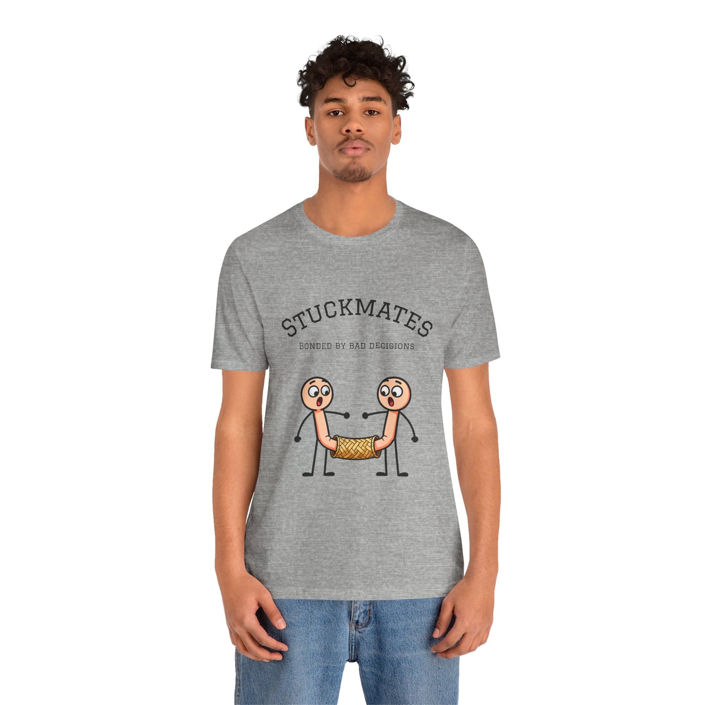 Stuckmates T‑Shirt — "Bonded by Bad Decisions" Funny Couple Tee