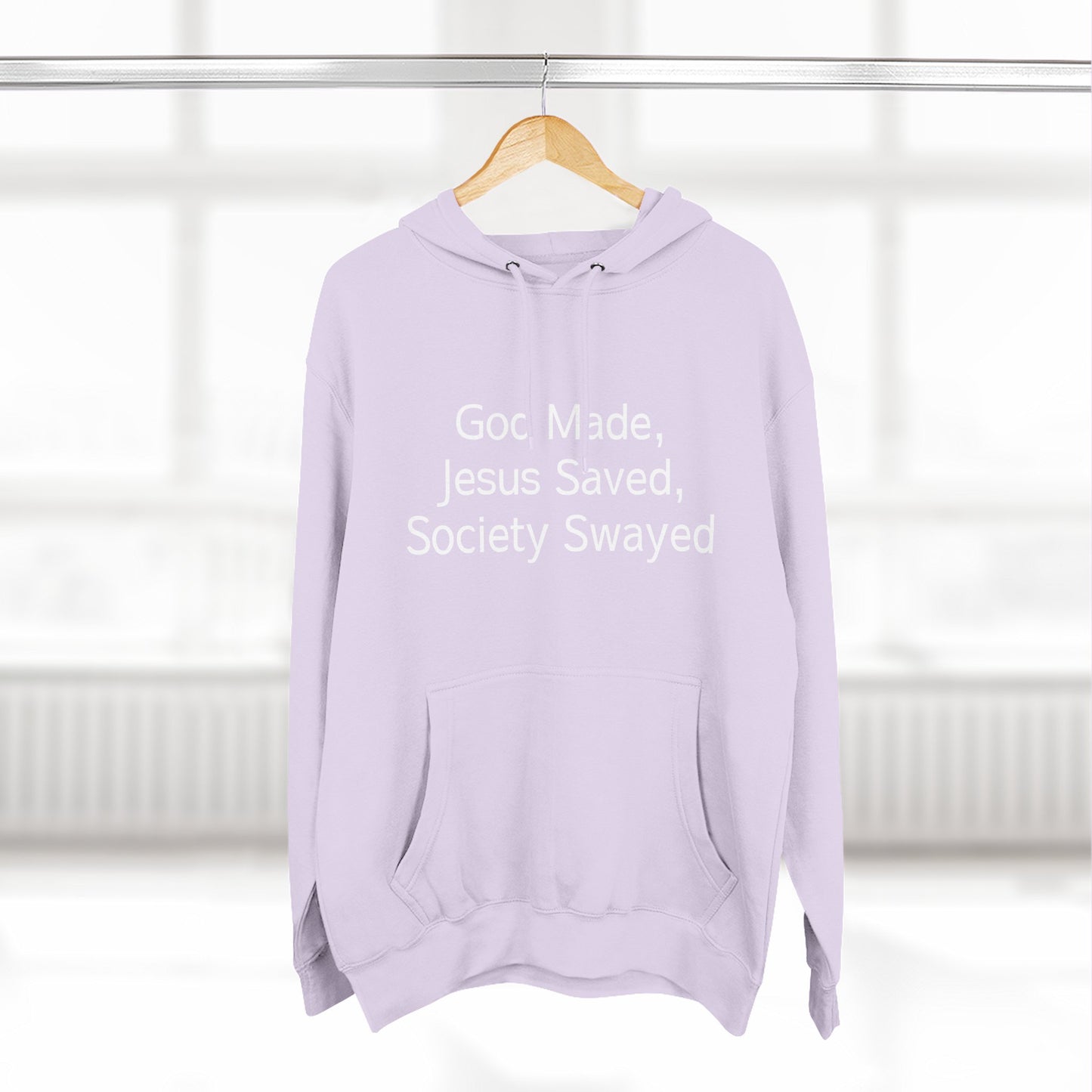 God Made, Jesus Saved Hoodie — Christian Faith Quote Pullover Hoodie