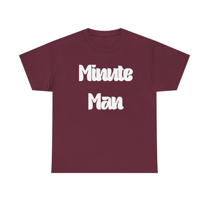 Minute Man T‑Shirt — Retro Script Graphic Tee