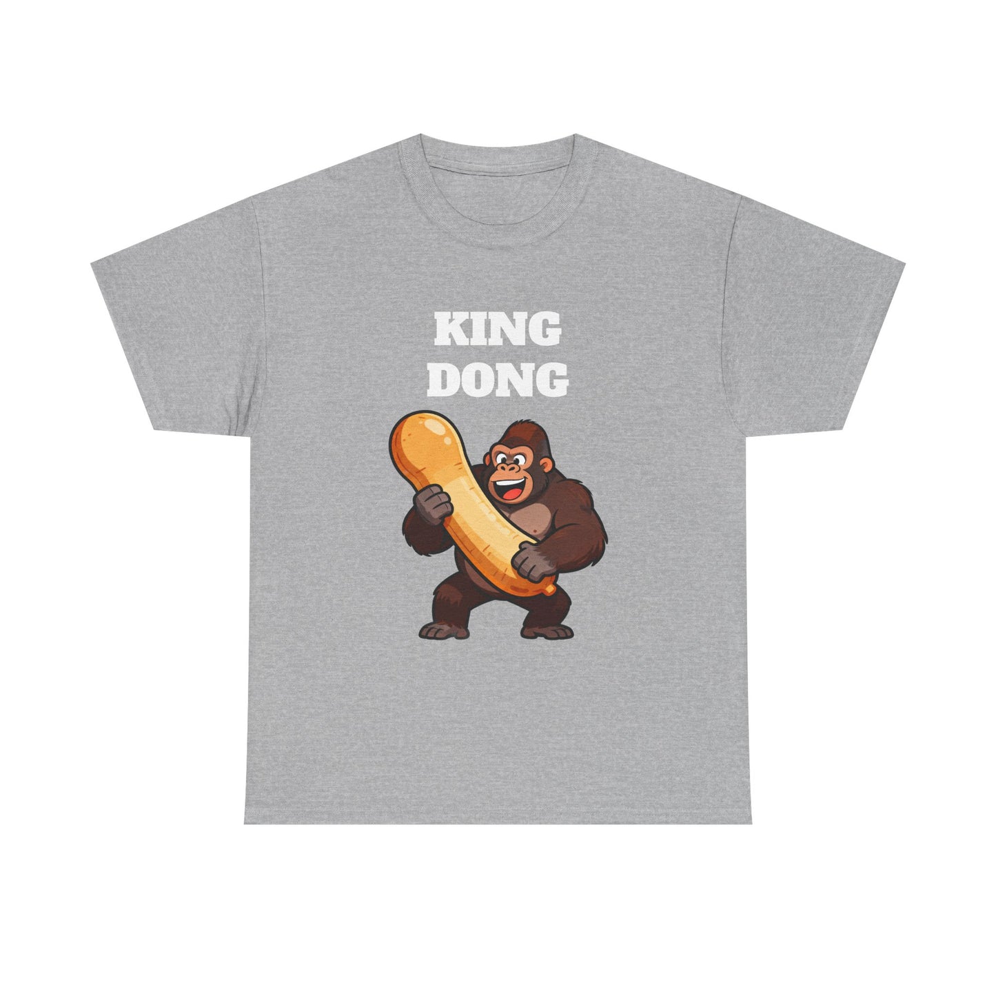 King Dong Gorilla T-Shirt — Funny Prank Tee with Cartoon Ape Holding Banana