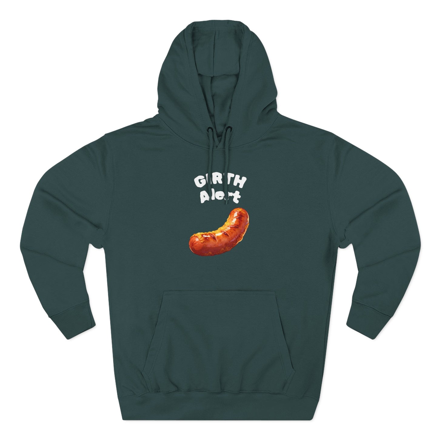 Funny Graphic Hoodie — 'Girth Alert' Casual Fleece Pullover