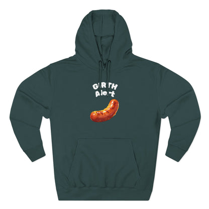 Funny Graphic Hoodie — 'Girth Alert' Casual Fleece Pullover