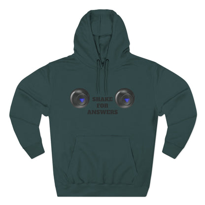 Hoodie — “Shake For Answers” Magic 8-Ball Graphic Fleece Hoodie
