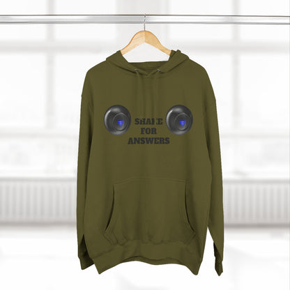 Hoodie — “Shake For Answers” Magic 8-Ball Graphic Fleece Hoodie