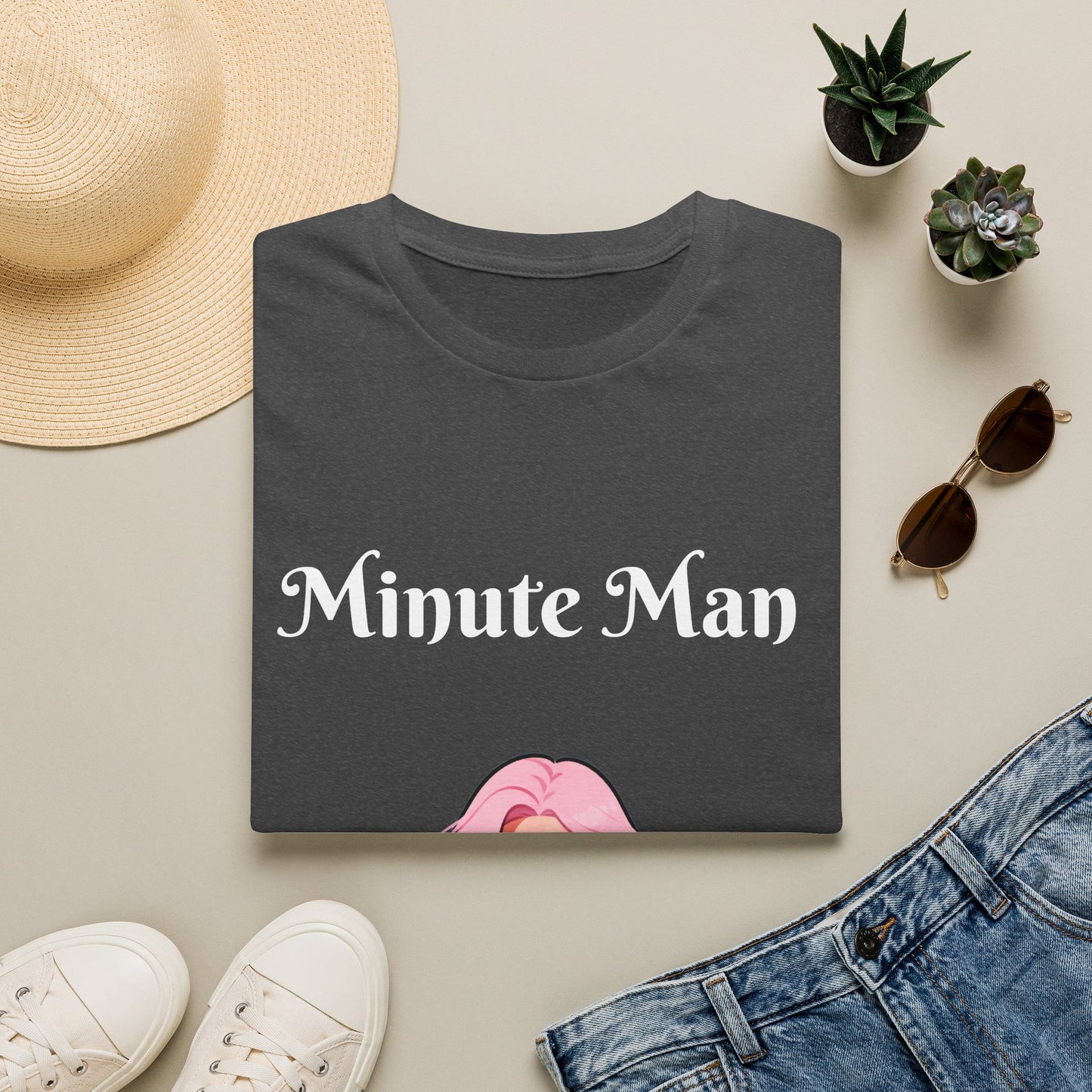 Minute Man T-Shirt — Pink Doll Graphic Tee