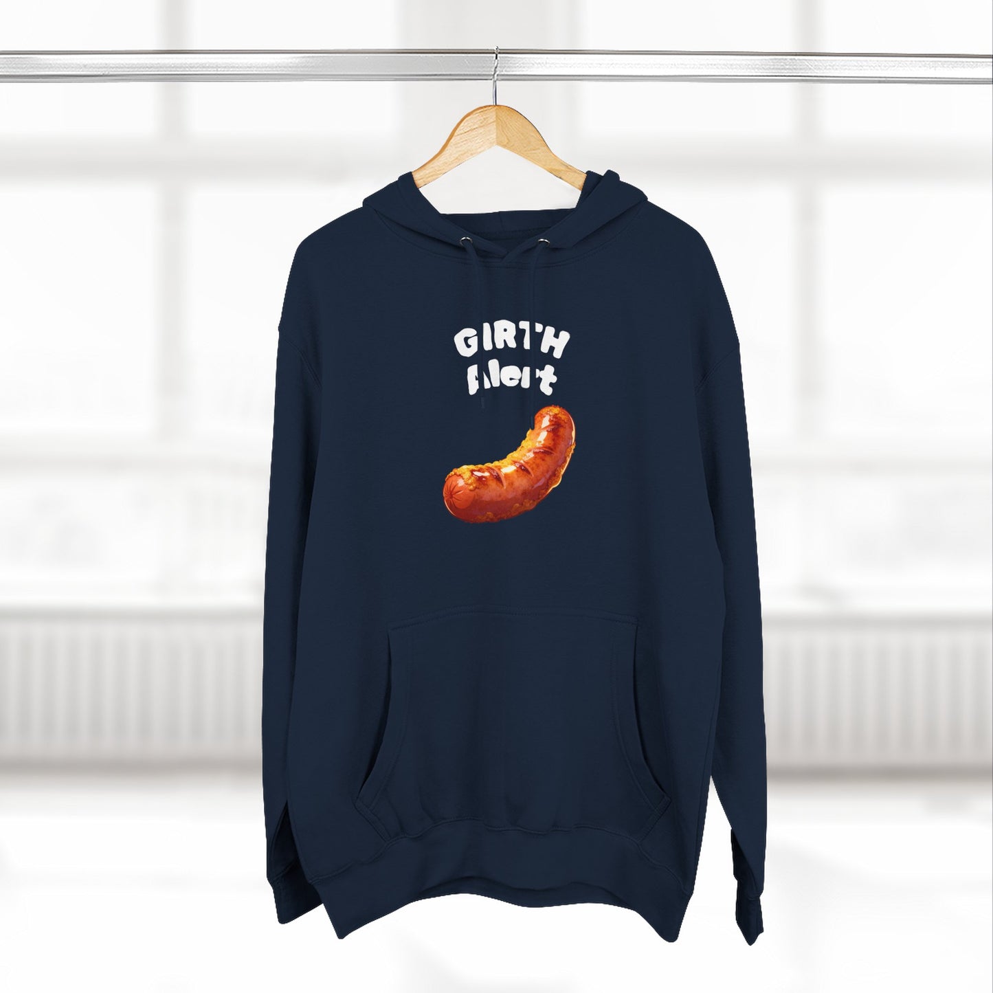 Funny Graphic Hoodie — 'Girth Alert' Casual Fleece Pullover