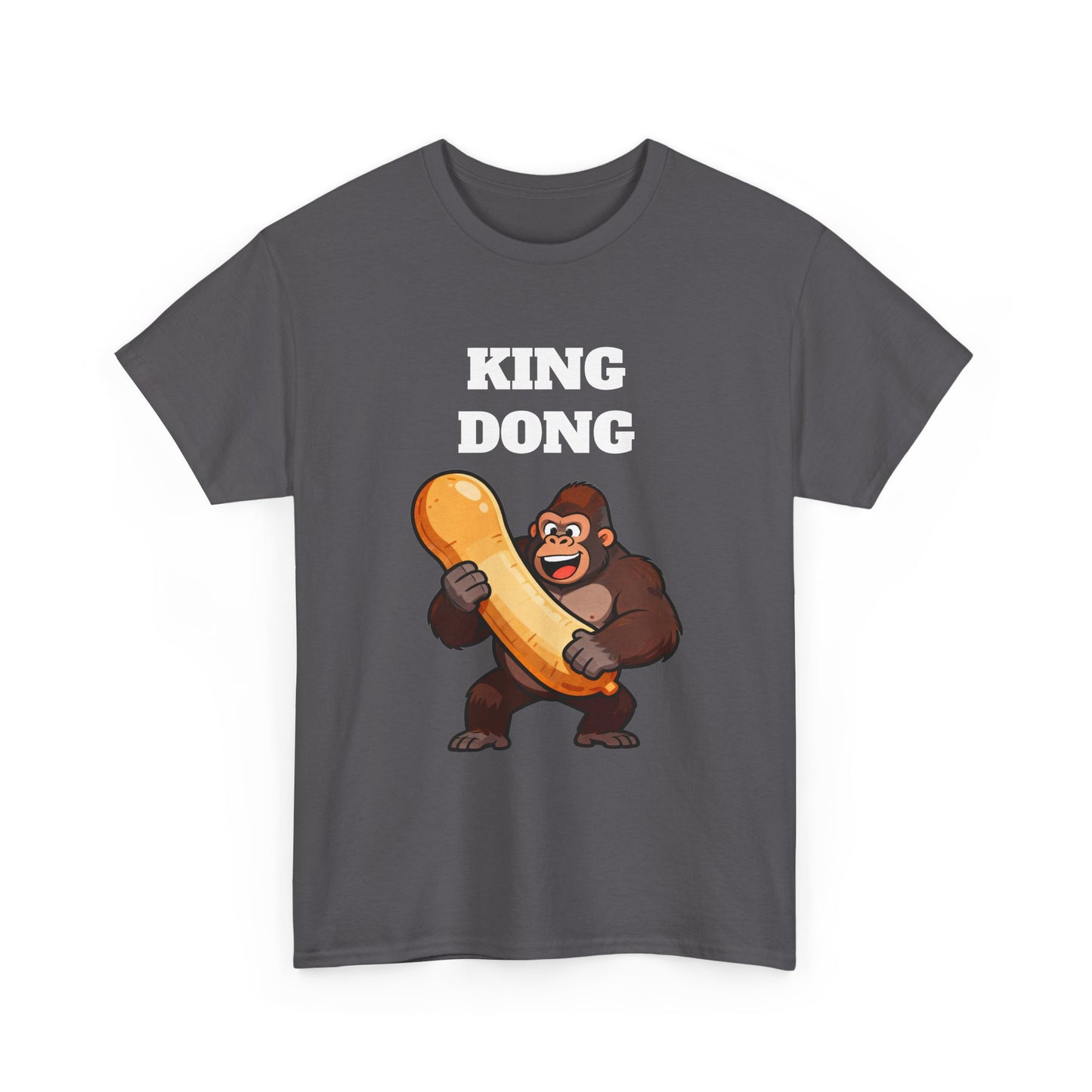 King Dong Gorilla T-Shirt — Funny Prank Tee with Cartoon Ape Holding Banana