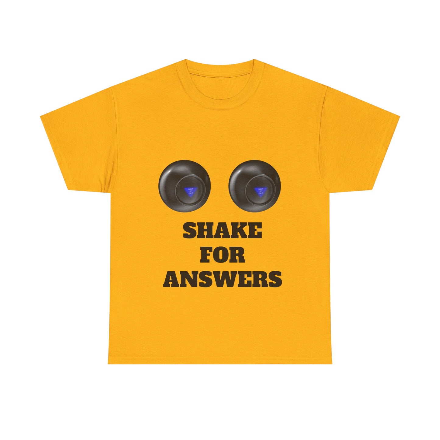 T-Shirt — "Shake for Answers" Magic 8-Ball Style Tee