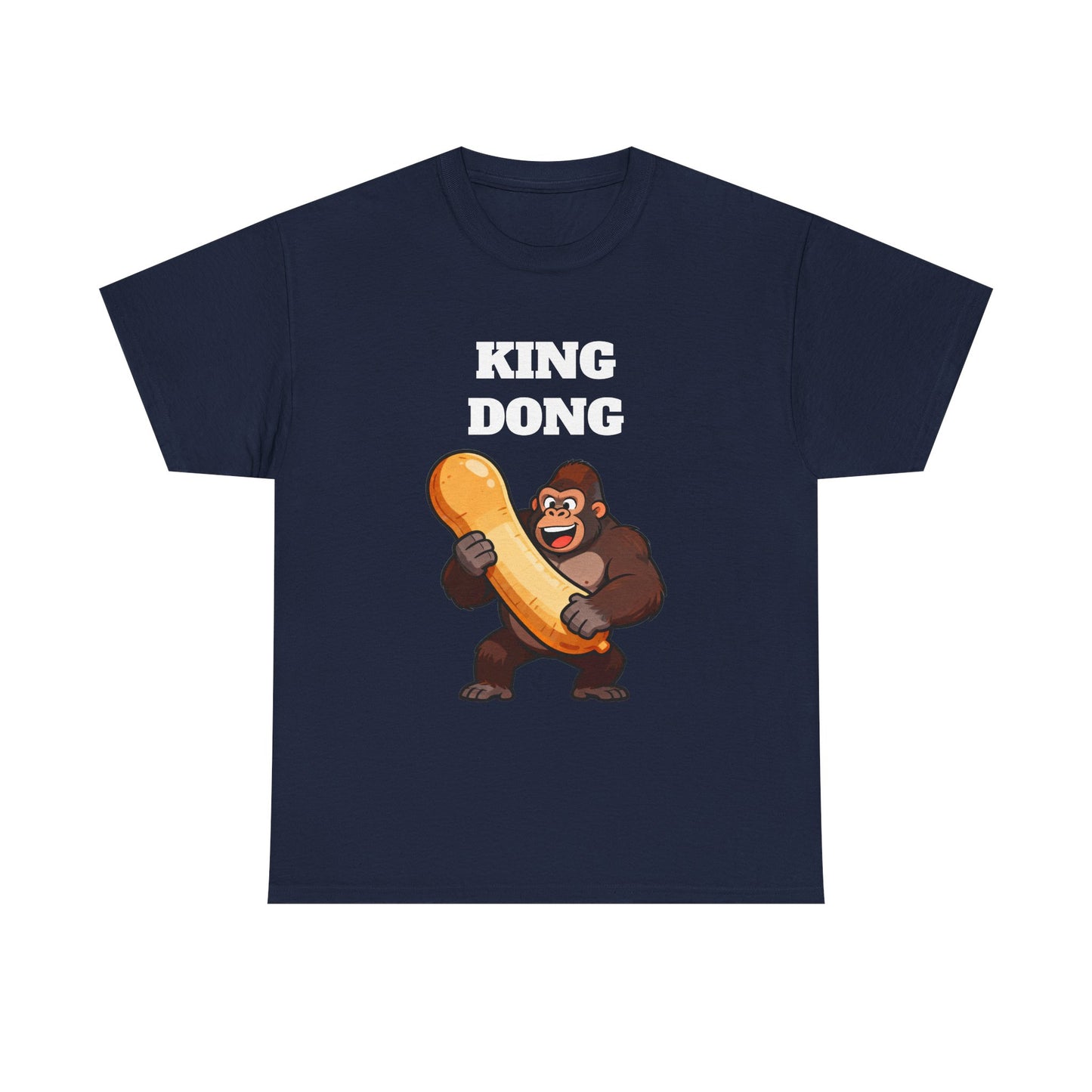 King Dong Gorilla T-Shirt — Funny Prank Tee with Cartoon Ape Holding Banana