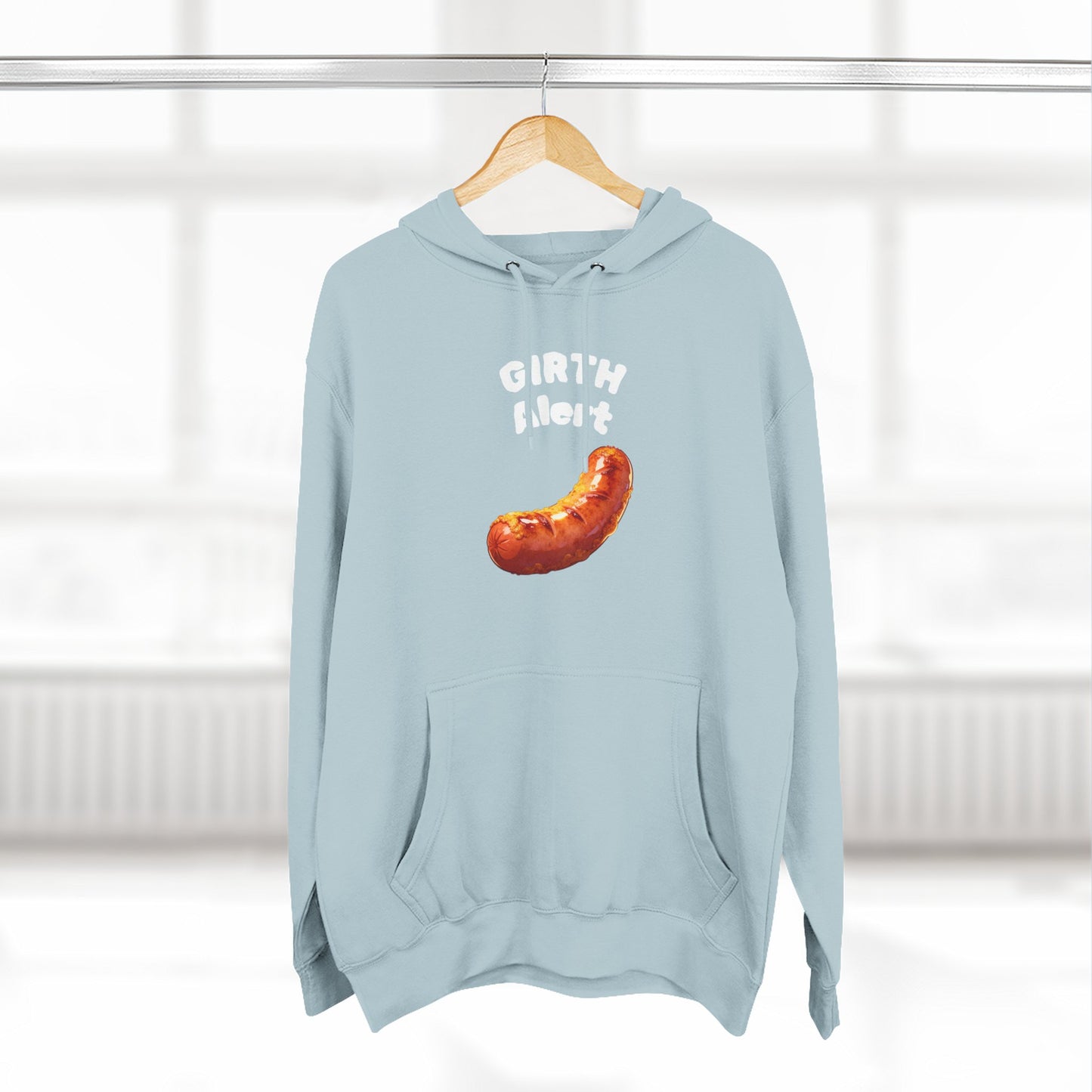 Funny Graphic Hoodie — 'Girth Alert' Casual Fleece Pullover