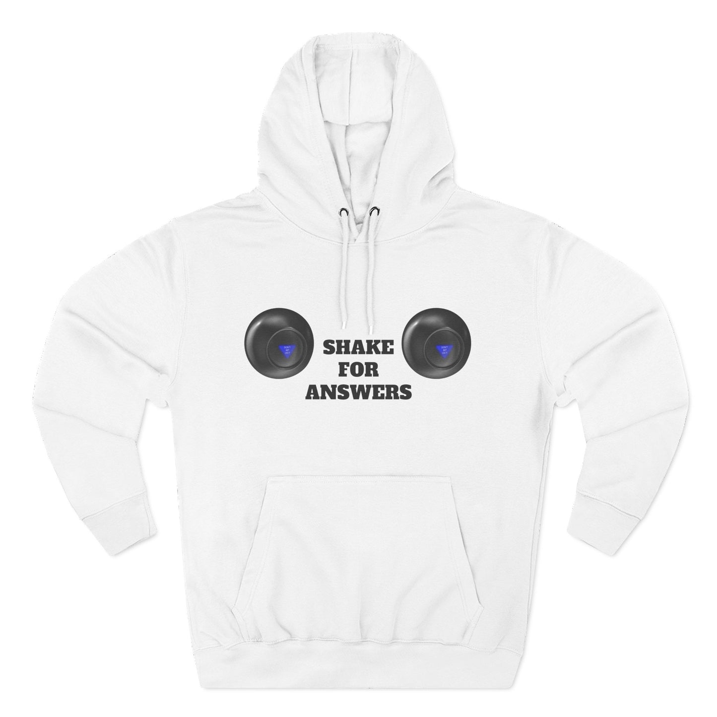 Hoodie — “Shake For Answers” Magic 8-Ball Graphic Fleece Hoodie