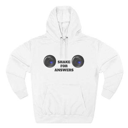 Hoodie — “Shake For Answers” Magic 8-Ball Graphic Fleece Hoodie