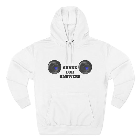 Hoodie — “Shake For Answers” Magic 8-Ball Graphic Fleece Hoodie