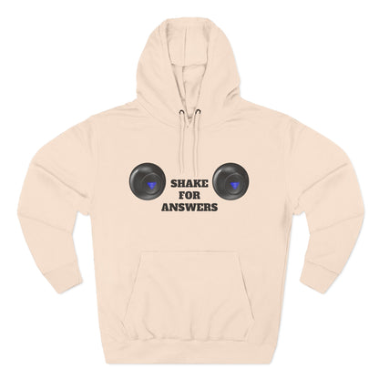Hoodie — “Shake For Answers” Magic 8-Ball Graphic Fleece Hoodie