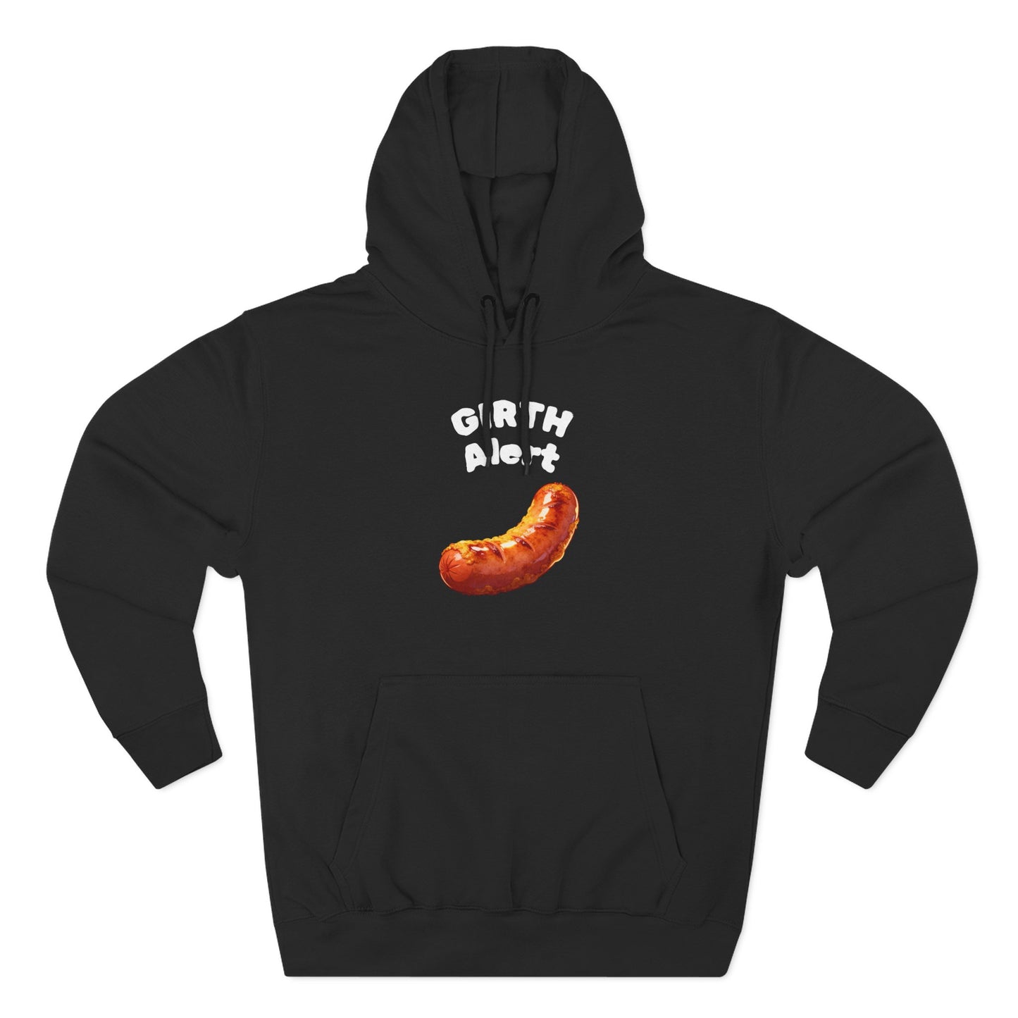 Funny Graphic Hoodie — 'Girth Alert' Casual Fleece Pullover