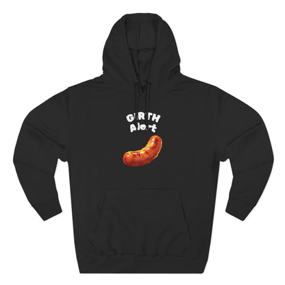 Funny Graphic Hoodie — 'Girth Alert' Casual Fleece Pullover