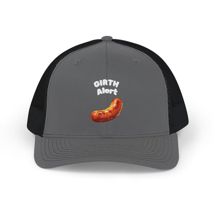 Girth Alert Snapback Trucker Cap — Funny Hat