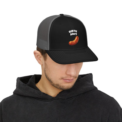 Girth Alert Snapback Trucker Cap — Funny Hat