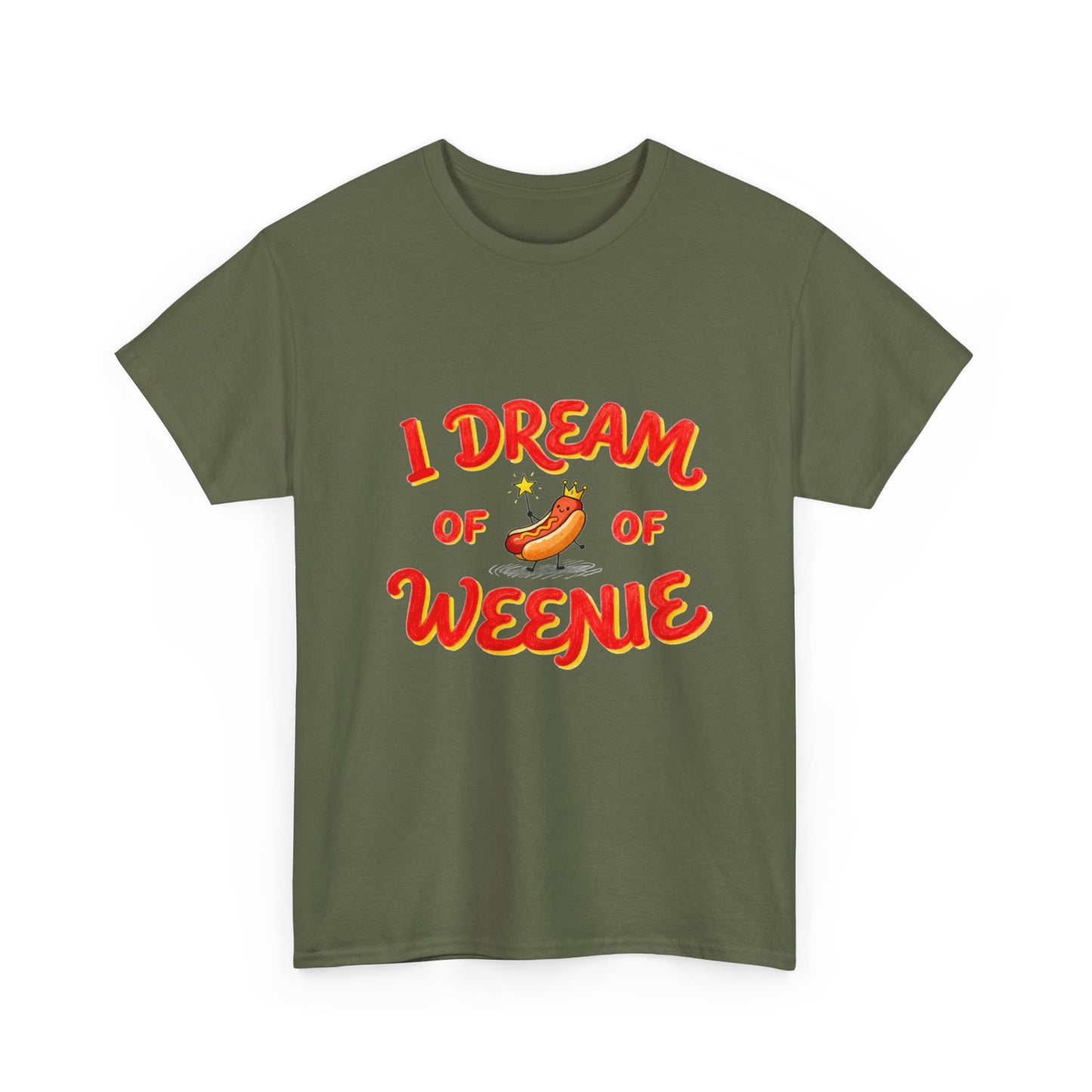 I Dream of Weenie Graphic Tee — Funny Hot Dog Retro Shirt