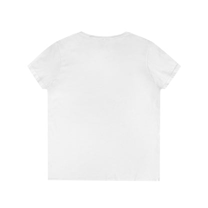 Ladies' V-Neck T-Shirt — "Shake for Answers" Magic 8-Ball Graphic Tee