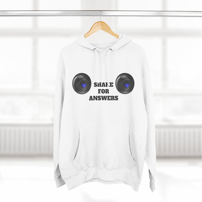 Hoodie — “Shake For Answers” Magic 8-Ball Graphic Fleece Hoodie