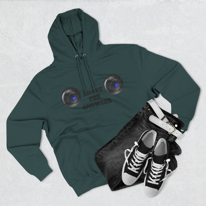 Hoodie — “Shake For Answers” Magic 8-Ball Graphic Fleece Hoodie
