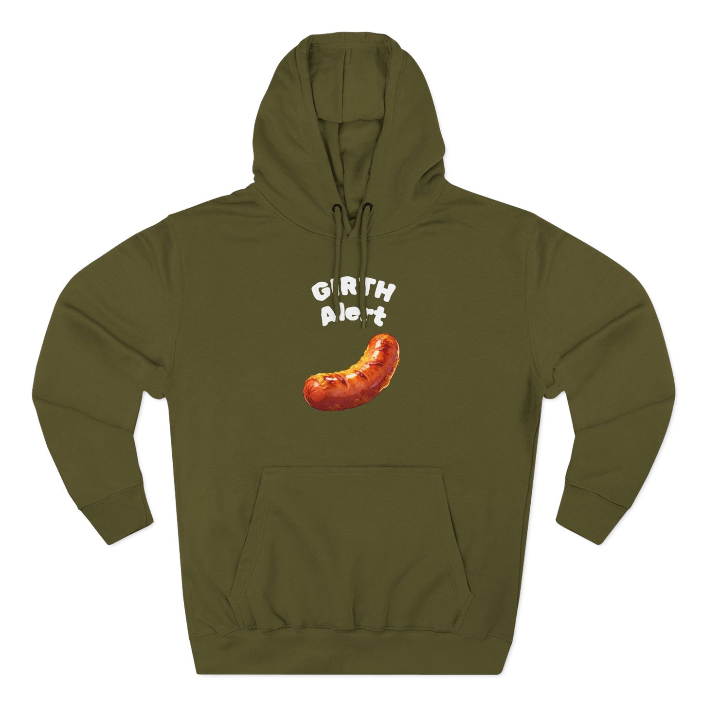 Funny Graphic Hoodie — 'Girth Alert' Casual Fleece Pullover