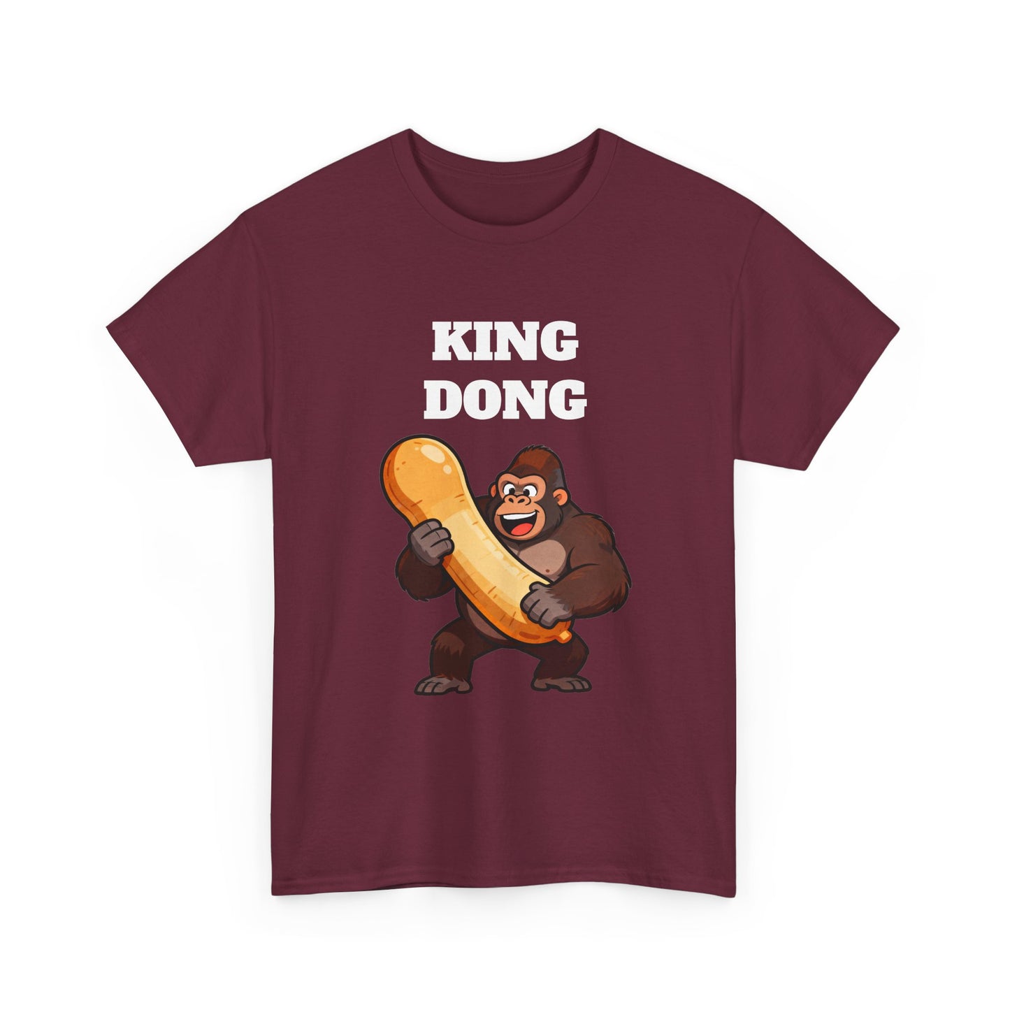 King Dong Gorilla T-Shirt — Funny Prank Tee with Cartoon Ape Holding Banana