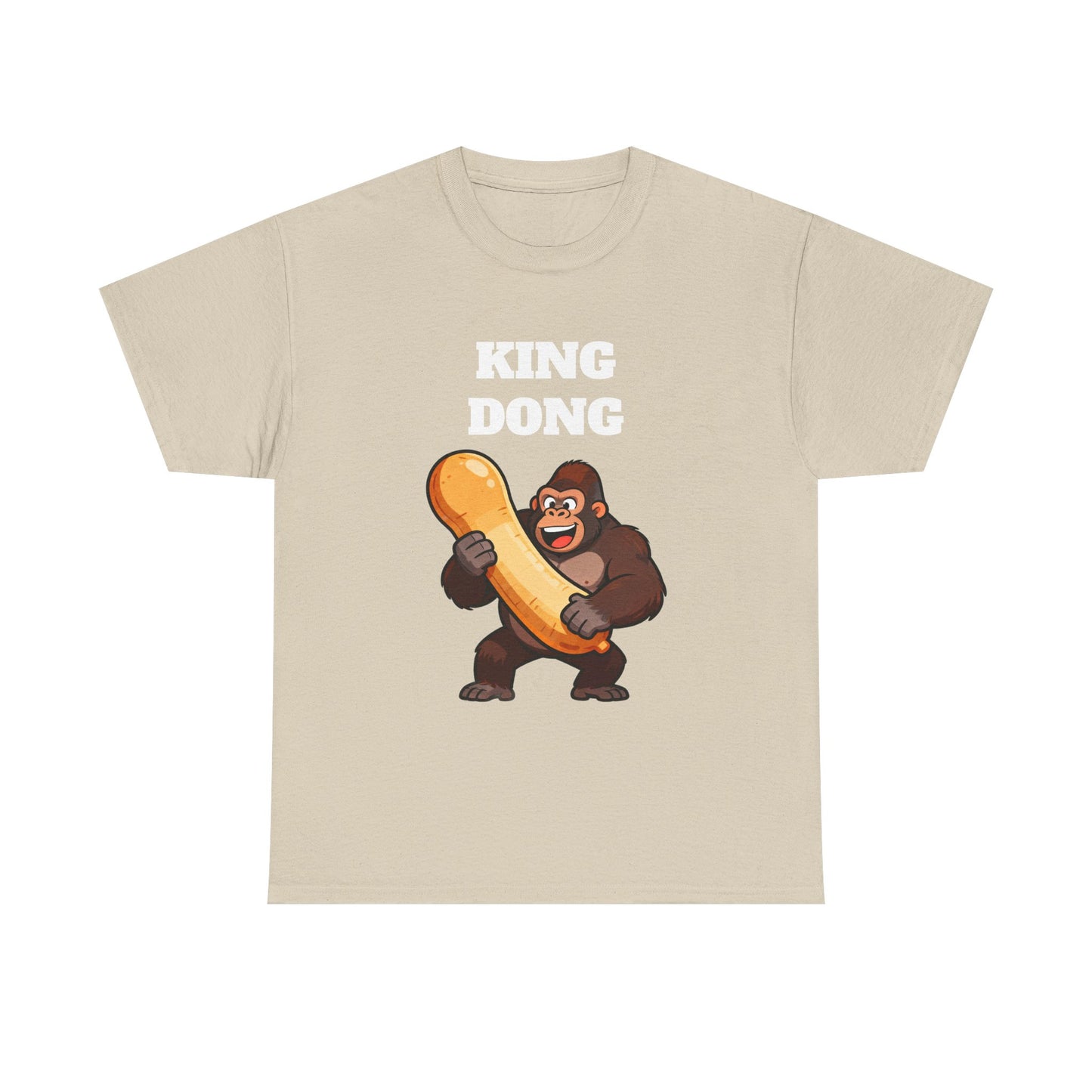 King Dong Gorilla T-Shirt — Funny Prank Tee with Cartoon Ape Holding Banana