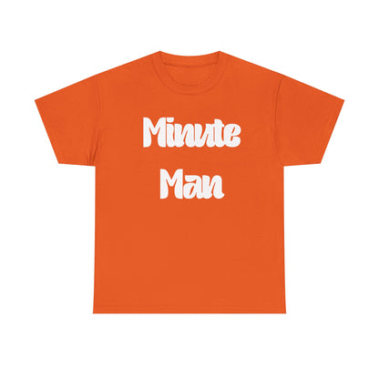 Minute Man T‑Shirt — Retro Script Graphic Tee