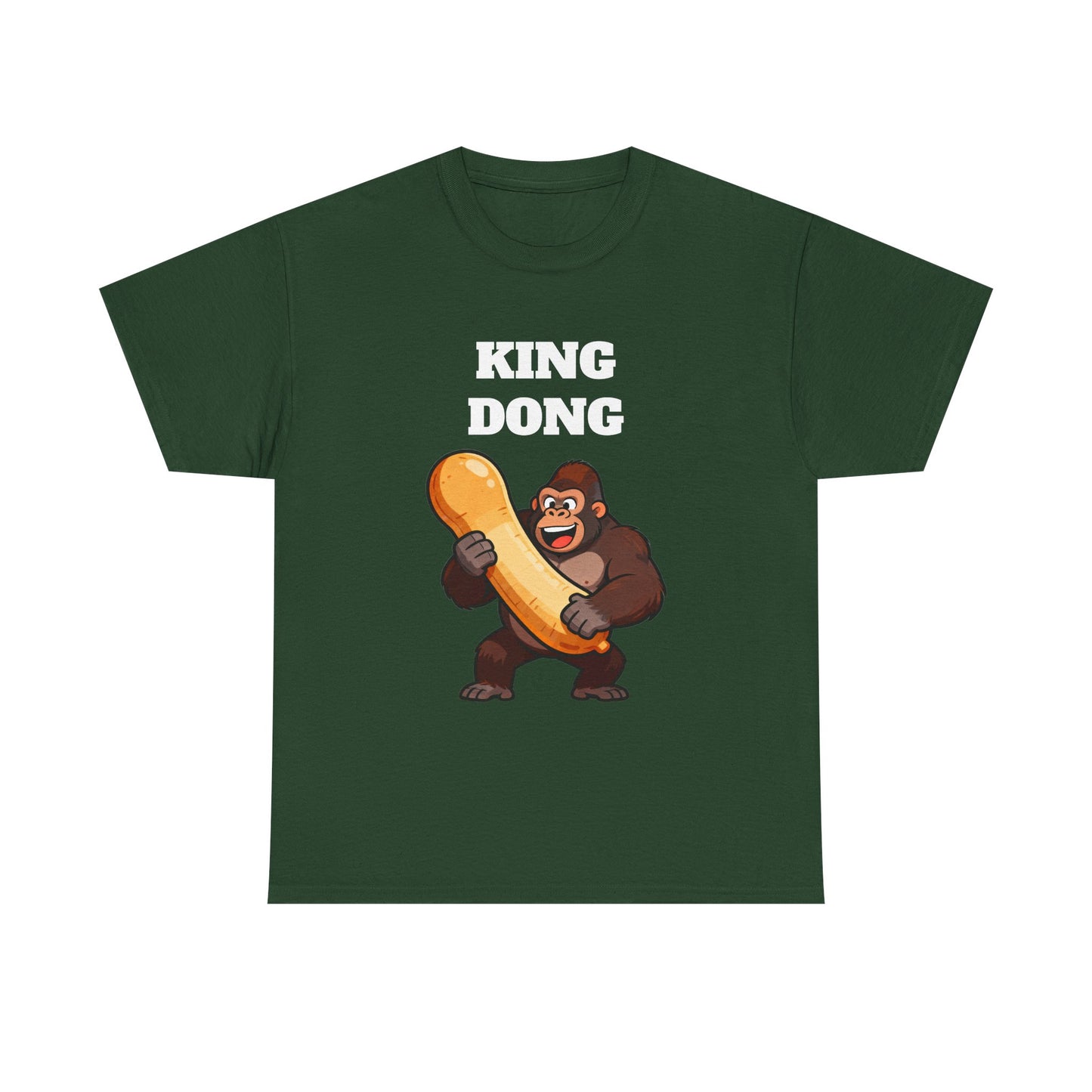 King Dong Gorilla T-Shirt — Funny Prank Tee with Cartoon Ape Holding Banana