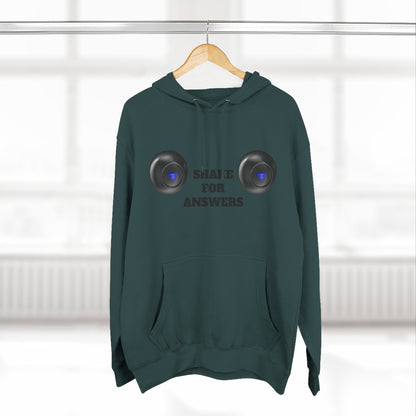 Hoodie — “Shake For Answers” Magic 8-Ball Graphic Fleece Hoodie